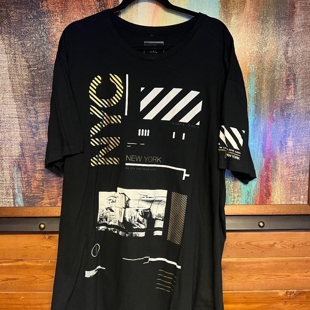 Sean John NYC Graphic Print Shirt SZ XL